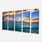 Designart - Exotic Tropical Beach at Sunset - Modern Seashore Canvas Art